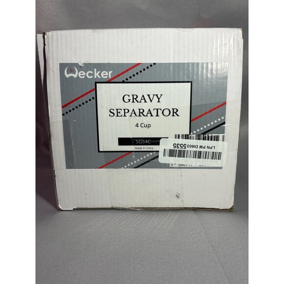 Wecker Gravy Separator (4 Cup) Plastic Strainer & Red Baster - Picture 4 of 4